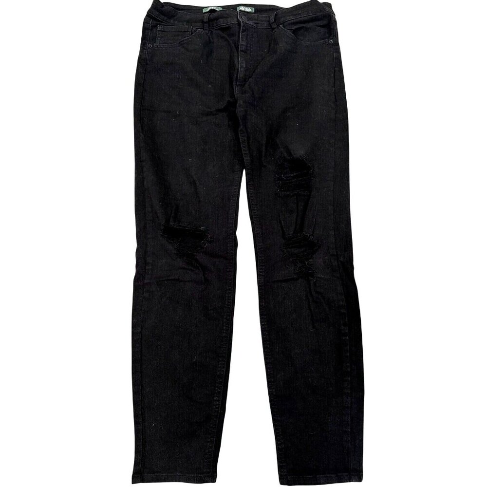 Wild Fable Black Distressed High-Rise Skinny Jeans 14